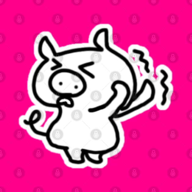 Hesitant Boo the kawaii pig. by anothercoffee