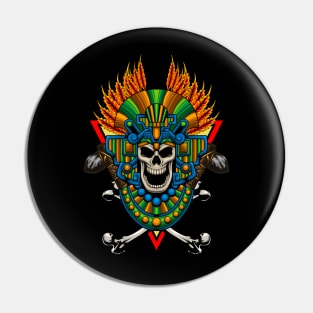 Aztec Skull 1.5 Pin