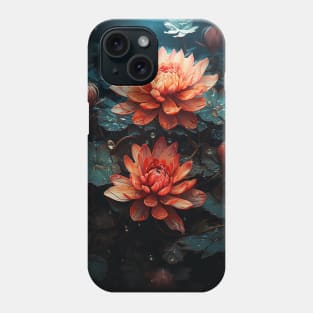 tropical flower flower design floral red lotus flower Phone Case