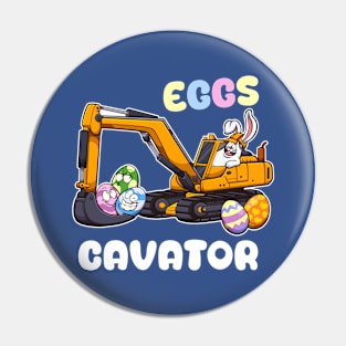 Eggscavator Easter pun Pin