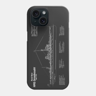 HMS Dreadnought ship plans - PD Phone Case