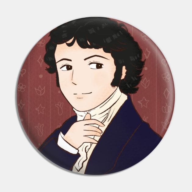 Cute Mr. Darcy Jane Austen Illustration Pin by MariOyama