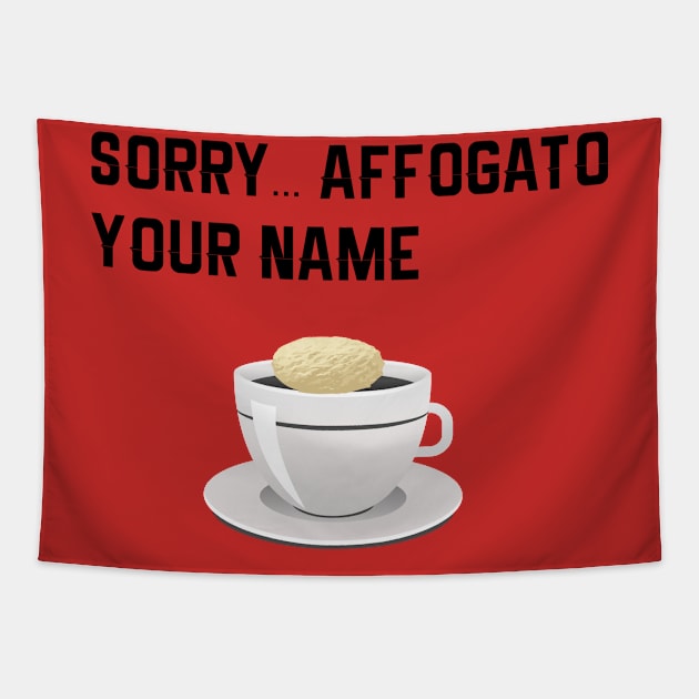 Barista pun affogato Tapestry by AJDP23