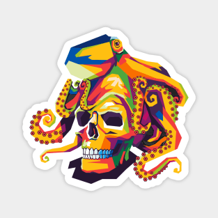 halloween skull octopus Magnet