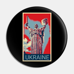 Ukraine in Shepard Fairey style Pin