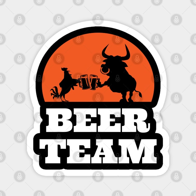 Beer Drinking Team Magnet by sovadesignstudio