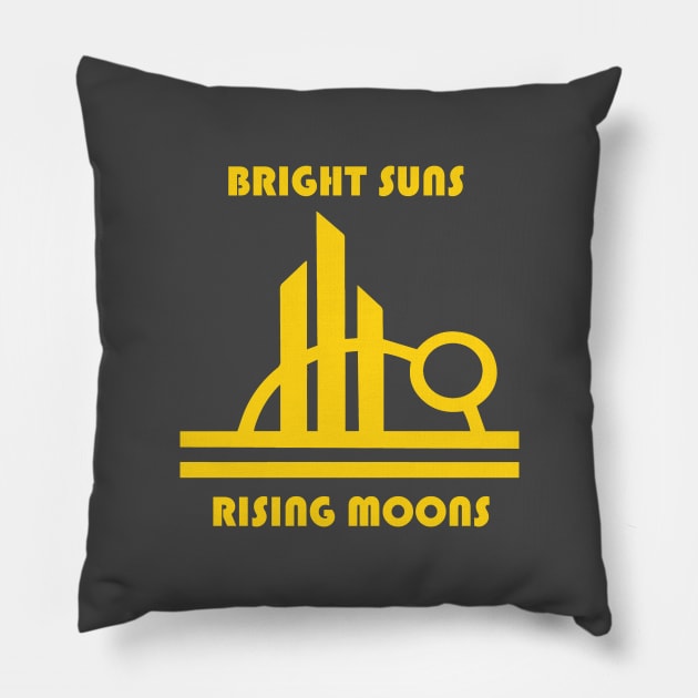 BRIGHT SUNS AND RISING MOONS Pillow by amy1142