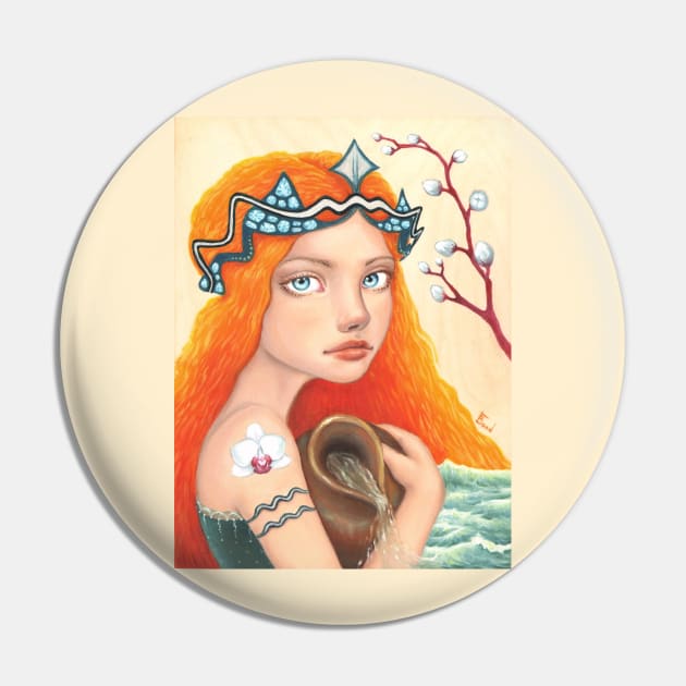 Aquarius Pin by TanyaBondArt