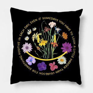 Smile Flowers Vibes Pillow