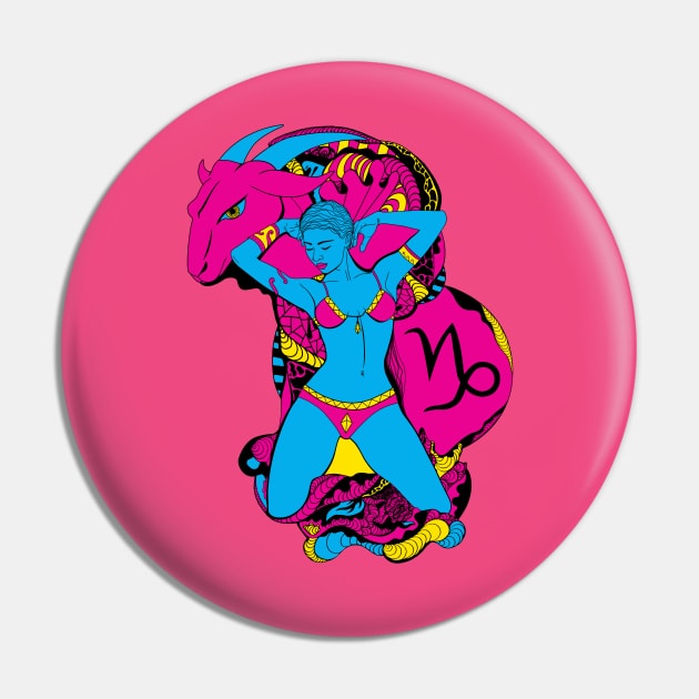 CMYK Capricorn Beauty Pin by kenallouis