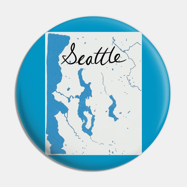 Map of Seattle Pin by CorrieMick