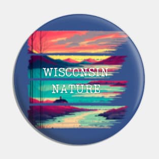 Wisconsin nature T-shirt classic vintage Pin