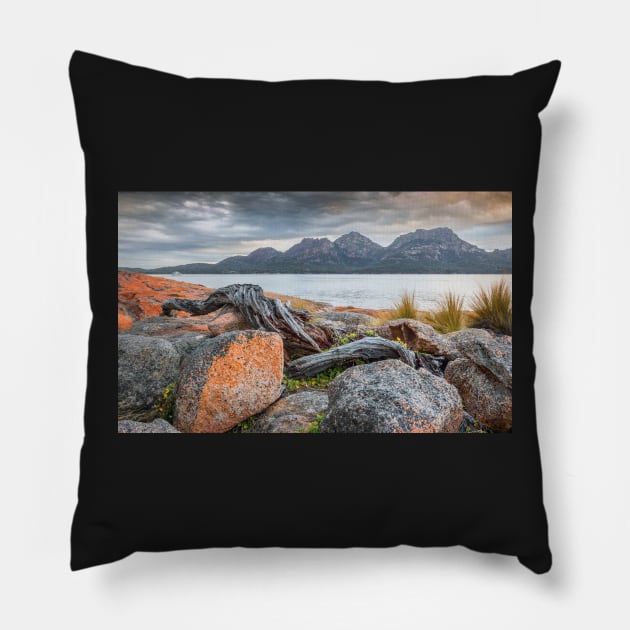 Richardsons Beach, Coles Bay, Tasmania Pillow by johno60