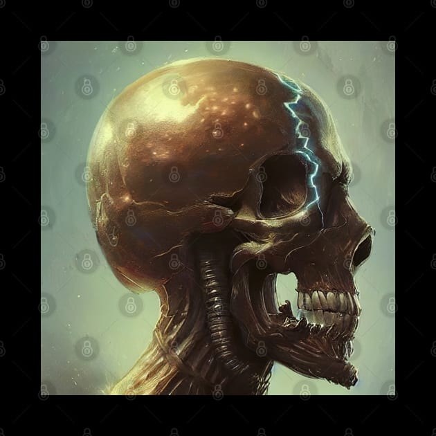 Skull in profile view by Alekxemko