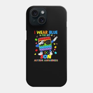 Poplt Dab I Wear Blue For My Son Puzzle Autism Awareness Phone Case