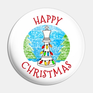 Christmas Chess Player King Xmas 2022 Pin