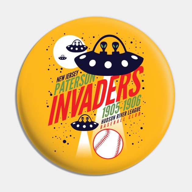 Paterson Invaders Pin by MindsparkCreative