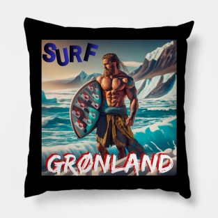 Surfers T-Shirt SURF GRØNLAND BERSERKER STYLE Viking Funny Mug Pillow