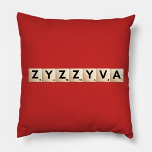 ZYZZYVA Scrabble Pillow