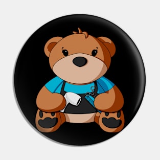 Hairdresser Teddy Bear Pin