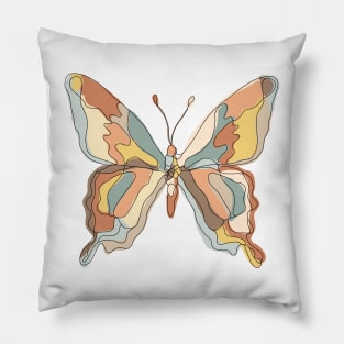 cute butterfly pastel boho aesthetic Pillow