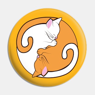 Yin and Yang Cats Pin