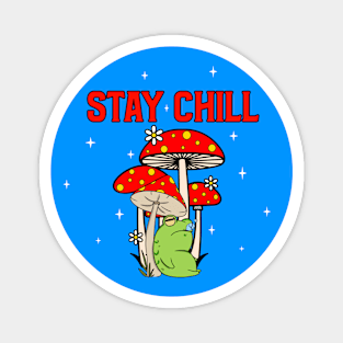 Stay Chill Cute Green Frog Magnet