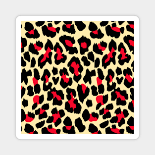 LEOPARD YELLOW PINK Magnet