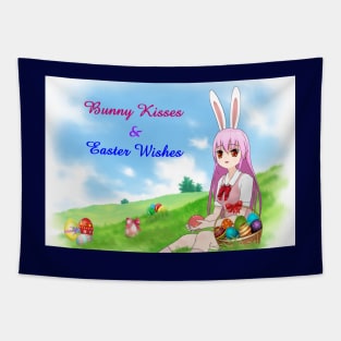 Bunny Kisses & Easter Wishes (Customizable) Tapestry