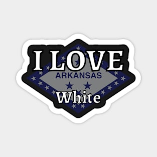 I LOVE White | Arkensas County Magnet