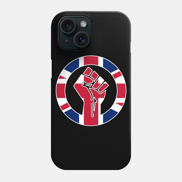 Black Lives Matter Fist Circled Flag United Kingdom Phone Case by aaallsmiles