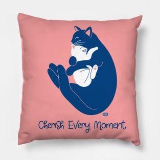 Cherish Every Moment | Cat Love (Pink) Pillow