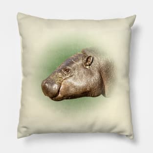 Pygmy hippopotamus Pillow