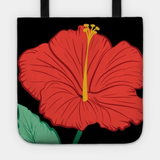 Red Hibiscus Flower Tote