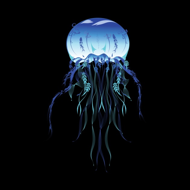 blue jellyfish 2 by medo art 1
