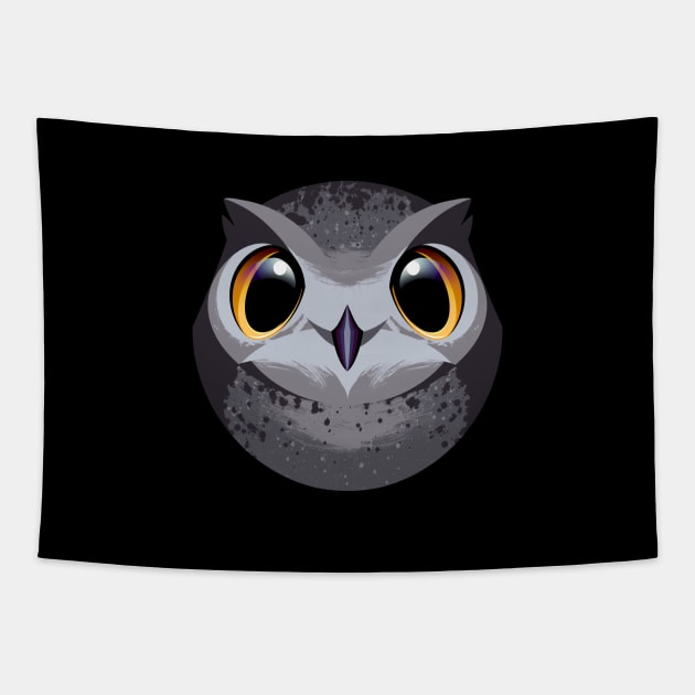 Bubble Great Horned Owl Tapestry by eranfowler