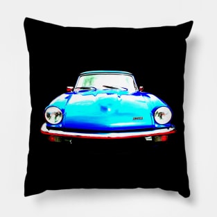 Triumph GT6 Mk3 1970s British classic car high contrast Pillow