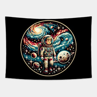 Kid astronaut in space Tapestry