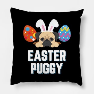 Easter Puggy Cute Dog Pug Funny Easter Pillow