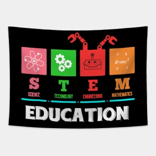 STEM Education T-Shirt Teacher Teach School Gift Apparel Tapestry