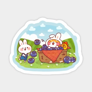 Cute Animal Blueberry Picking Magnet