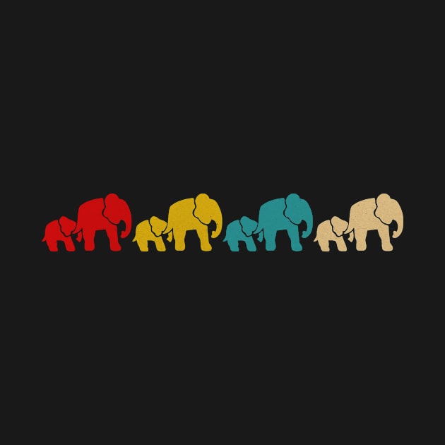 Retro Elephants by funkyteesfunny