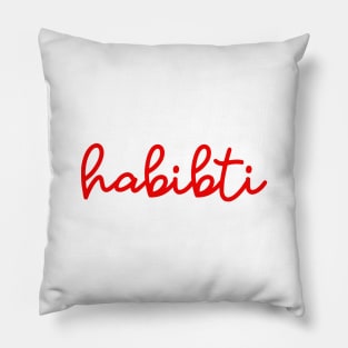 habibti - supreme red Pillow