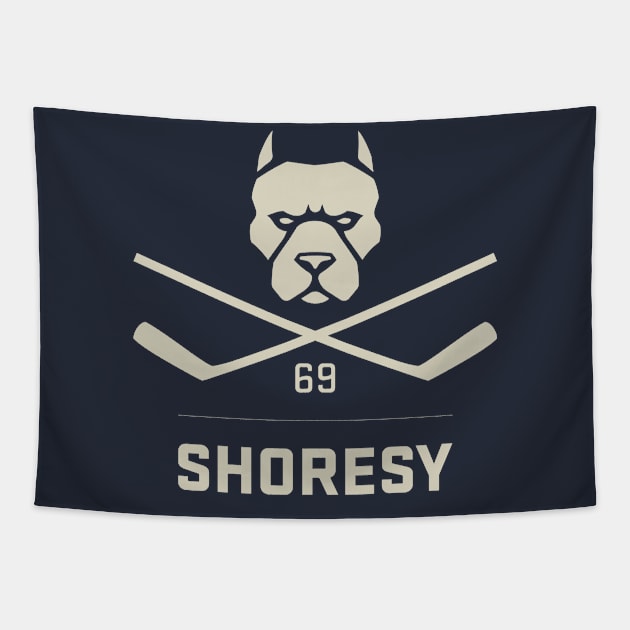 Shoresy 69 Pitbull Skull and Bones - Dark Tapestry by ShirtsVsSkins