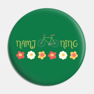 Namjooning (RM of BTS Bangtan Sonyeondan) - Flowers and Bicycle Pin