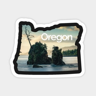 Oregon Destination Landscape Sticker - Crab Rock Magnet