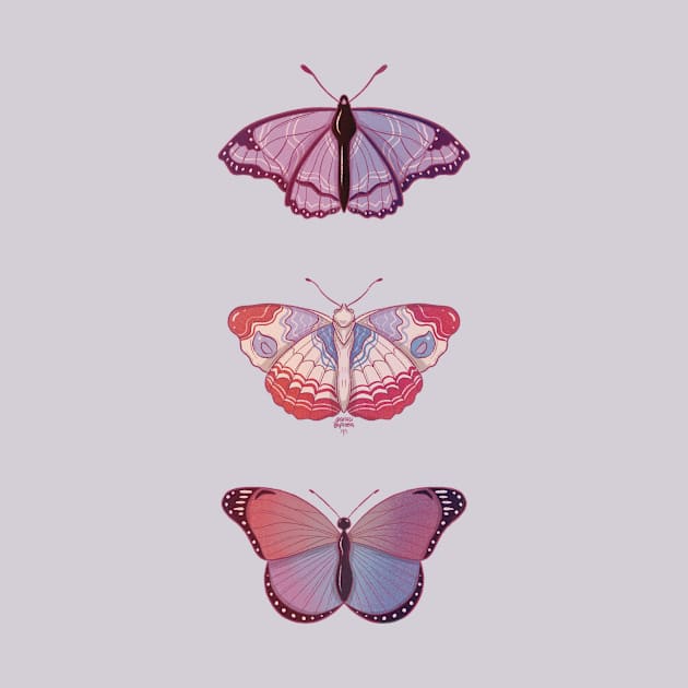 Three butterflies (vertical) by Heyitsgarazi
