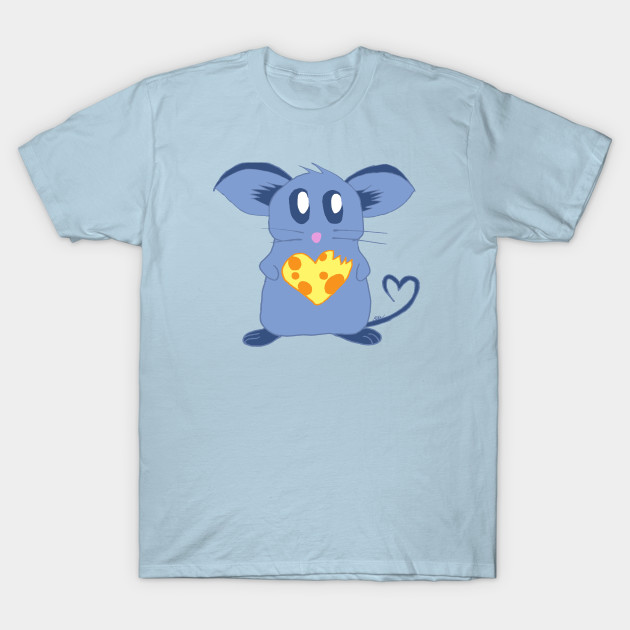 Disover Cute Mouse With Cheese Heart - Cute Mouse With Cheese Heart - T-Shirt