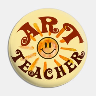 Art Teacher Happy Face Sunshine Gift Pin