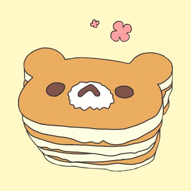 Kawaii Bear Mascotte Pancake by PeachPantone